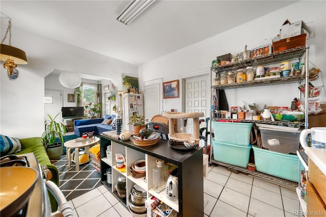 741 Mariposa St, Denver, CO 80204 - kitchen featuring light tile patterned floors and open floor plan