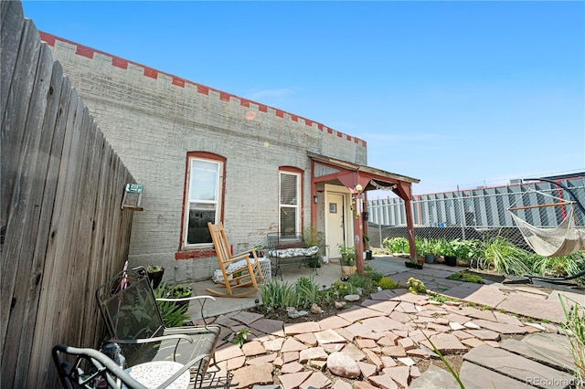 741 Mariposa St, Denver, CO 80204 - fenced backyard with a patio area