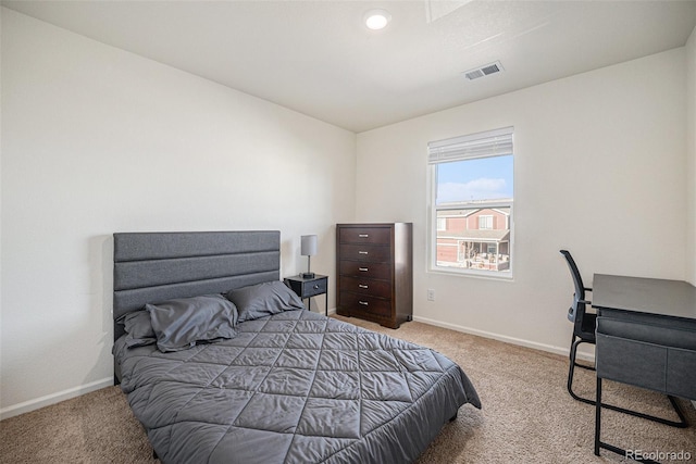 view of carpeted bedroom