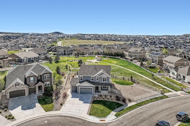 aerial view of residential area