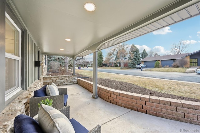 view of patio / terrace featuring covered porch