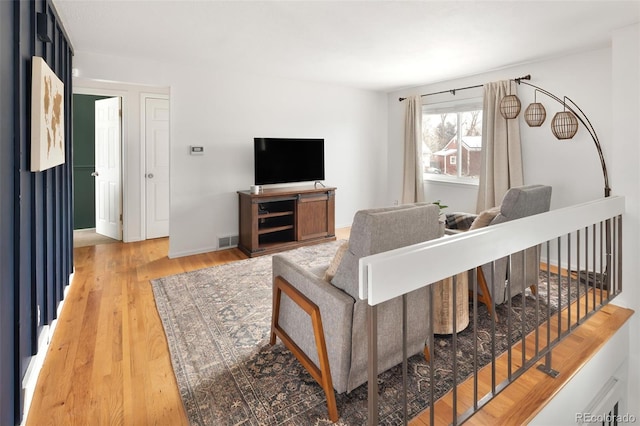 living room featuring wood-type flooring