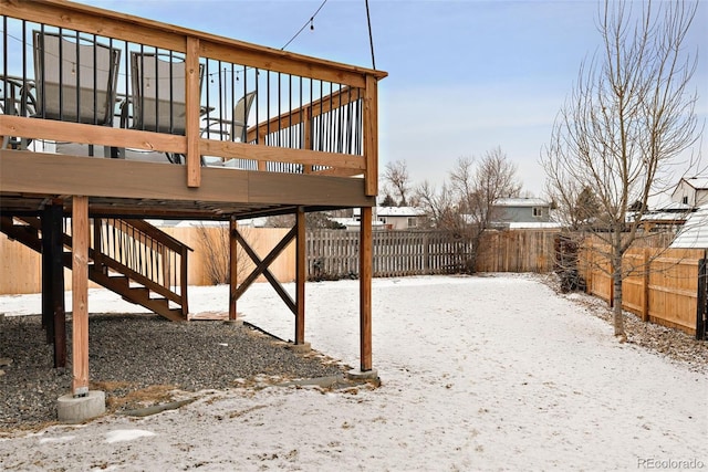 view of snowy yard