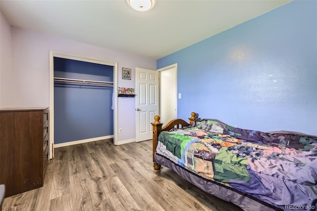 1166 W 98th Ave, Northglenn, CO 80260 - bedroom with wood finished floors and a closet