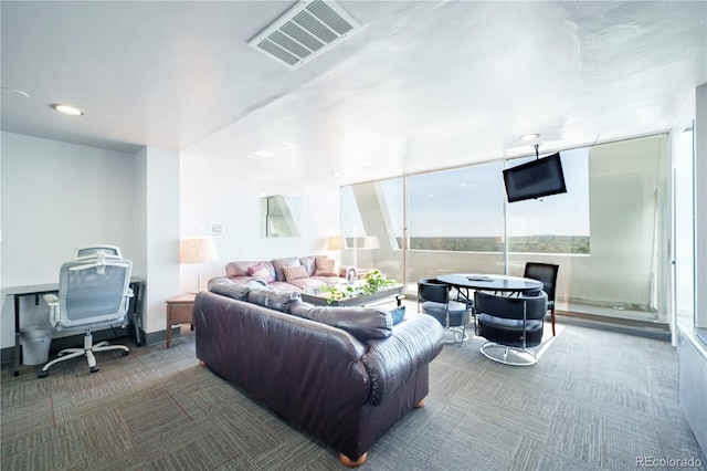 view of carpeted living room