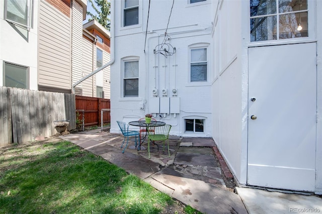 view of patio with fence