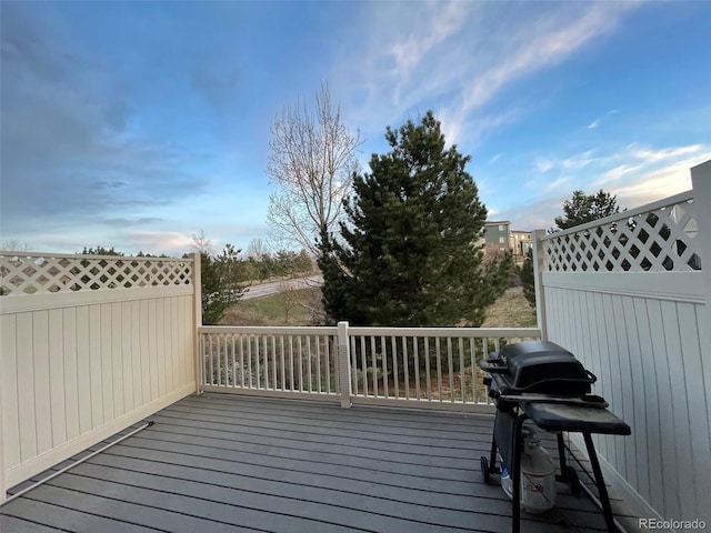 deck with grilling area