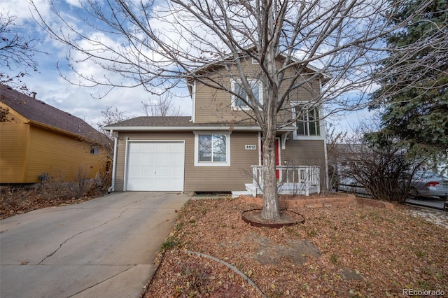 view of front of home featuring a garage