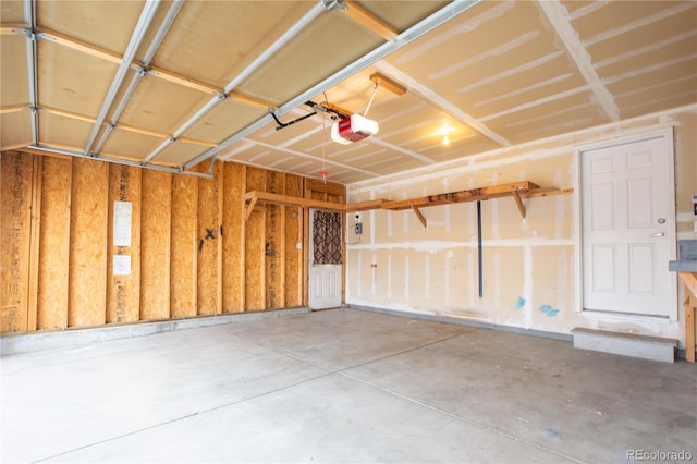 garage featuring a garage door opener