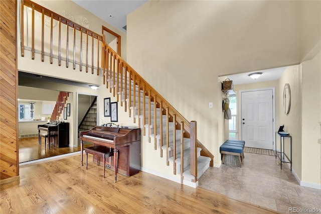 11149 Seton Pl, Westminster, CO 80031 - stairs with baseboards and a towering ceiling