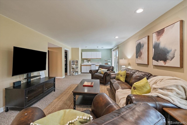 11149 Seton Pl, Westminster, CO 80031 - carpeted living area with baseboards and recessed lighting