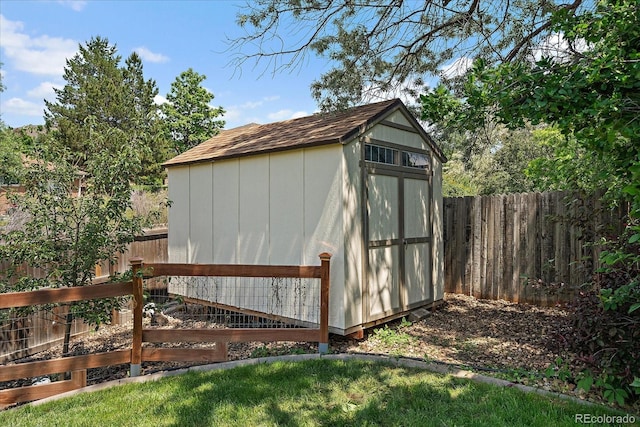 11149 Seton Pl, Westminster, CO 80031 - view of shed with a fenced backyard
