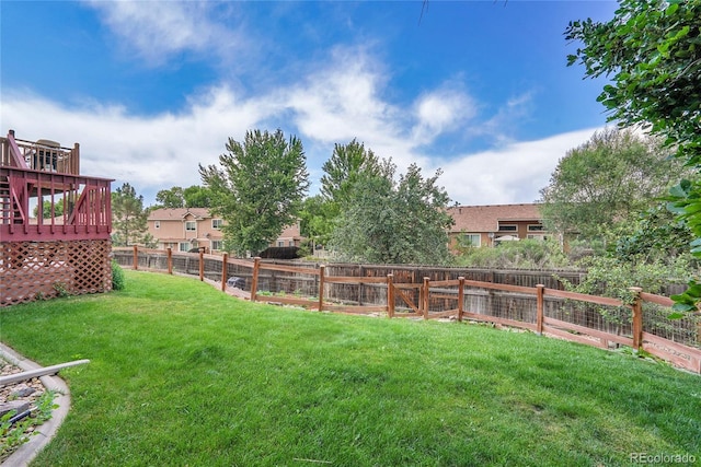 11149 Seton Pl, Westminster, CO 80031 - fenced backyard with a wooden deck