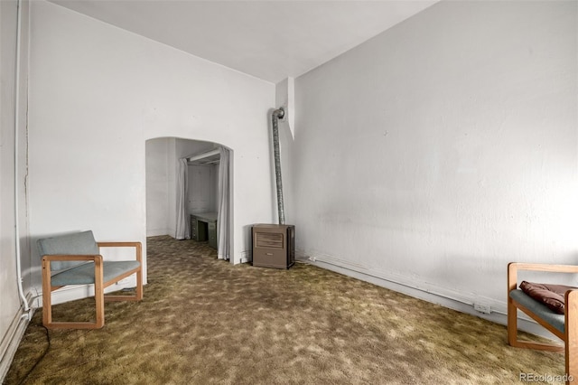 3907 Inca St Unit 3905, Denver, CO 80211 - unfurnished room with arched walkways and carpet floors
