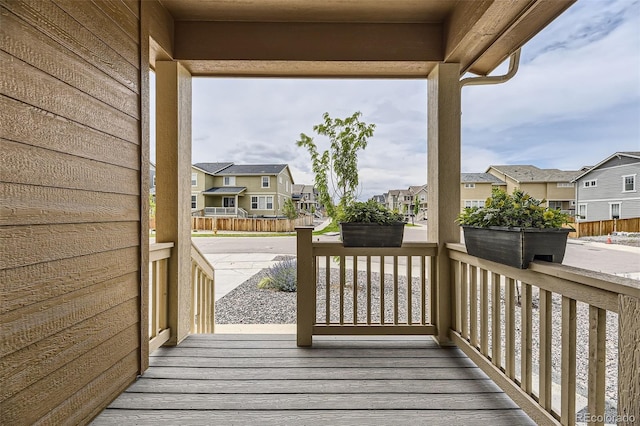 8982 Spaulding St, Parker, CO 80134 - wooden porch featuring a residential view