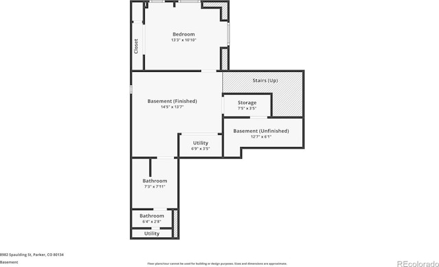 8982 Spaulding St, Parker, CO 80134 - room layout