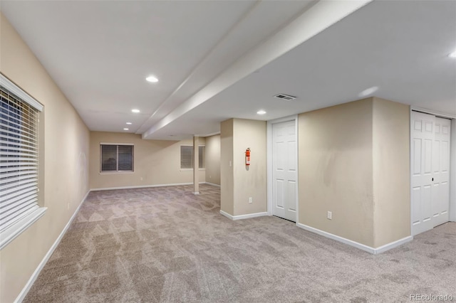 2430 S Jebel Way, Aurora, CO 80013 - finished basement featuring carpet floors and recessed lighting