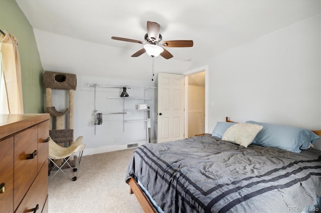 330 2nd St, Kersey, CO 80644 - bedroom with light carpet, ceiling fan, and baseboards