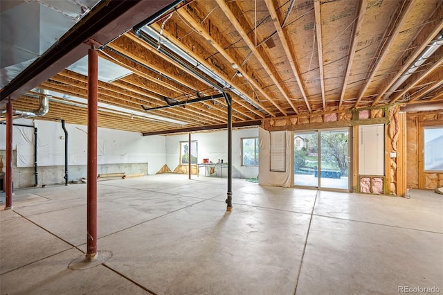 view of basement