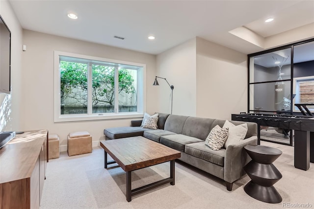 view of carpeted living room