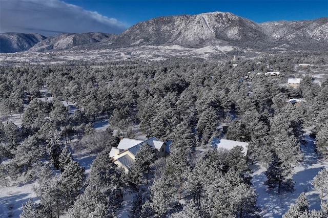 aerial view featuring a mountain view