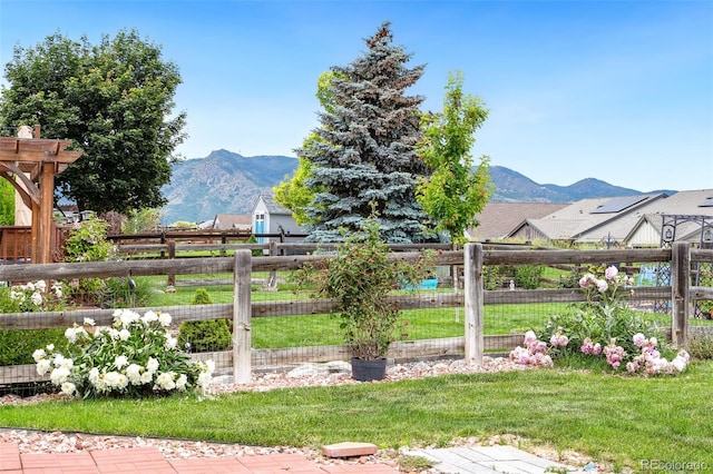 9579 Bighorn Way, Littleton, CO 80125 - view of yard with a mountain view