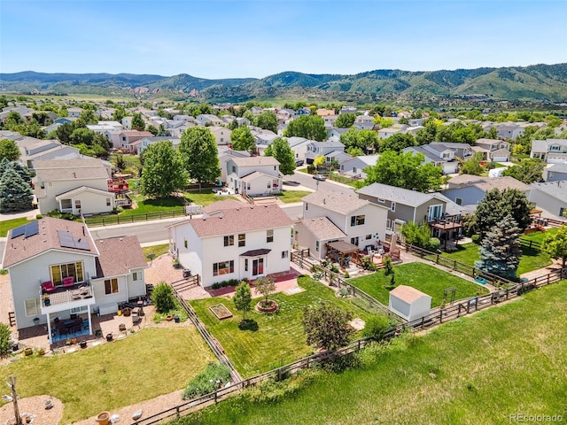 9579 Bighorn Way, Littleton, CO 80125 - aerial view of residential area with a mountain backdrop