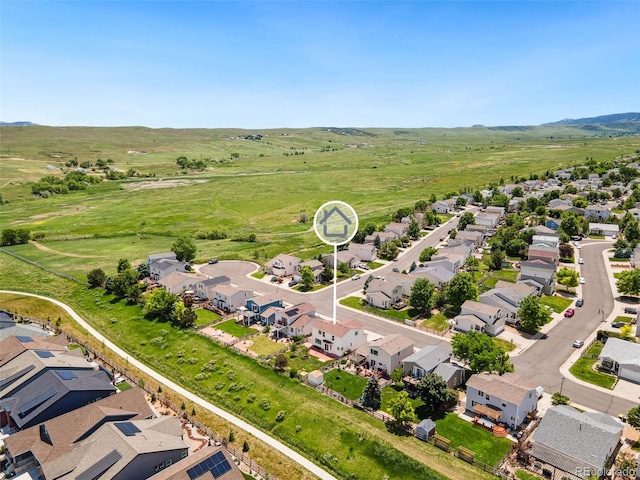 9579 Bighorn Way, Littleton, CO 80125 - aerial view of residential area with mountains