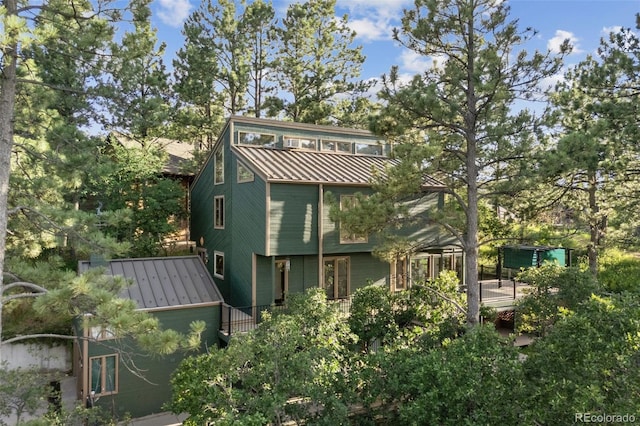 6207 Elbert Pl, Parker, CO 80134 - back of house with a standing seam roof and a metal roof