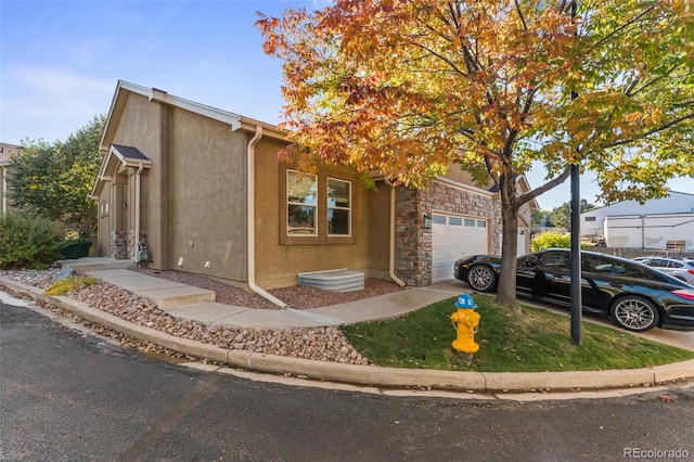 view of front of house featuring a garage