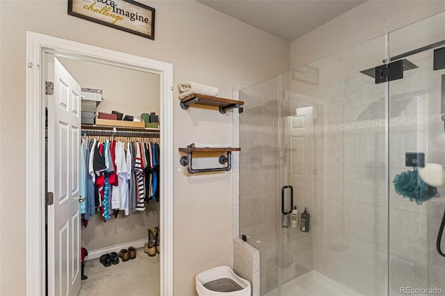 bathroom with walk in shower