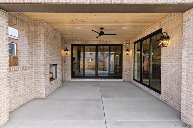 view of patio / terrace with ceiling fan