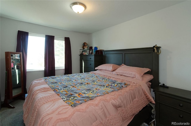 bedroom with carpet