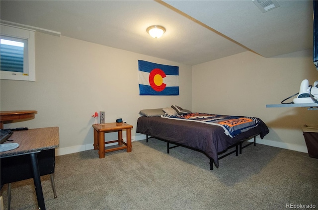 bedroom featuring carpet flooring