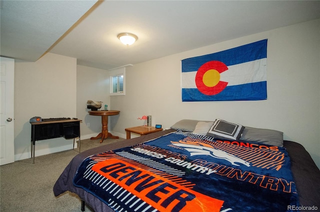 bedroom with carpet flooring