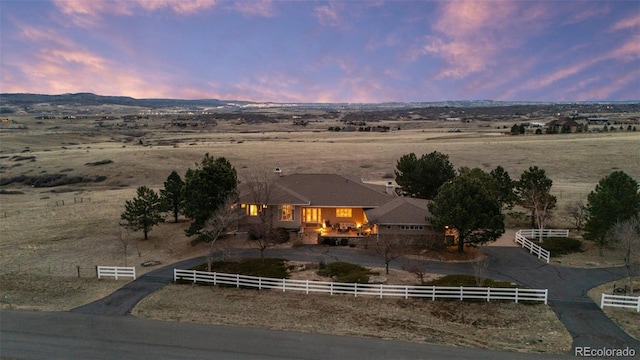 exterior space featuring a rural view