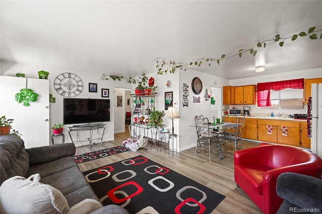 1112 W Mesa Ave Unit 1114, Pueblo, CO 81004 - living room with light wood-style flooring and baseboards