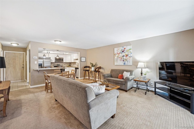 view of carpeted living room