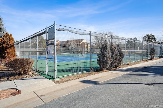 view of tennis court