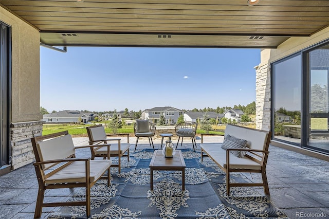 view of patio / terrace with an outdoor hangout area