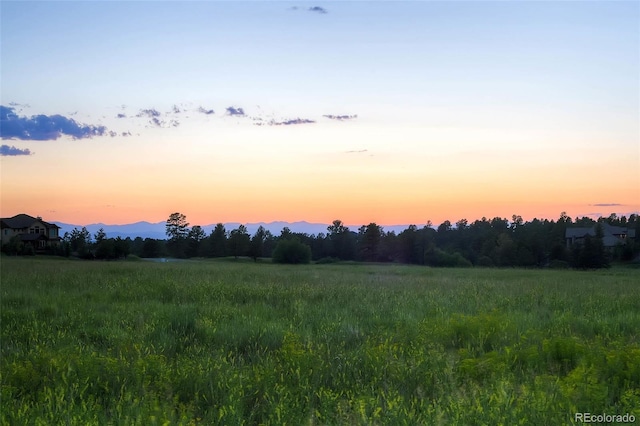 view of nature at dusk