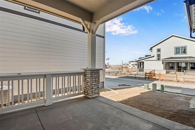 view of patio with central AC