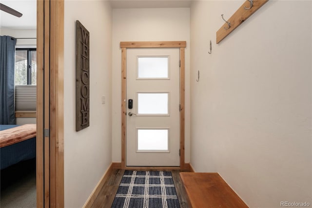 288 Lions Gate Dr, Winter Park, CO 80482 - entryway featuring dark wood-type flooring and baseboards
