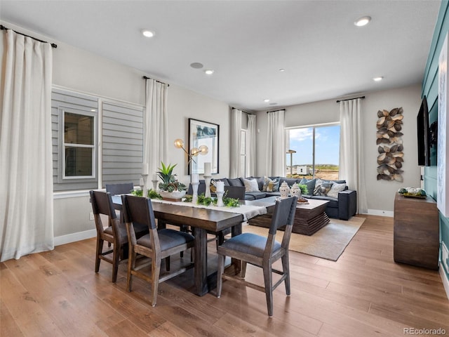1787 W 166th Ave, Broomfield, CO 80023 - dining space featuring light wood-type flooring and recessed lighting