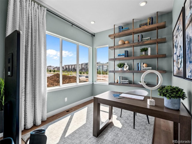 1787 W 166th Ave, Broomfield, CO 80023 - office area with wood finished floors and recessed lighting