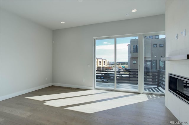 interior space featuring light wood-type flooring