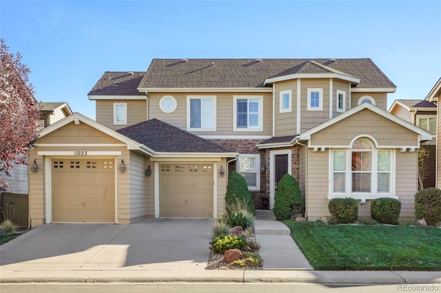 view of front of house featuring a garage