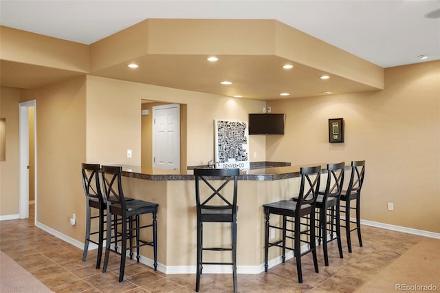 kitchen with a kitchen breakfast bar