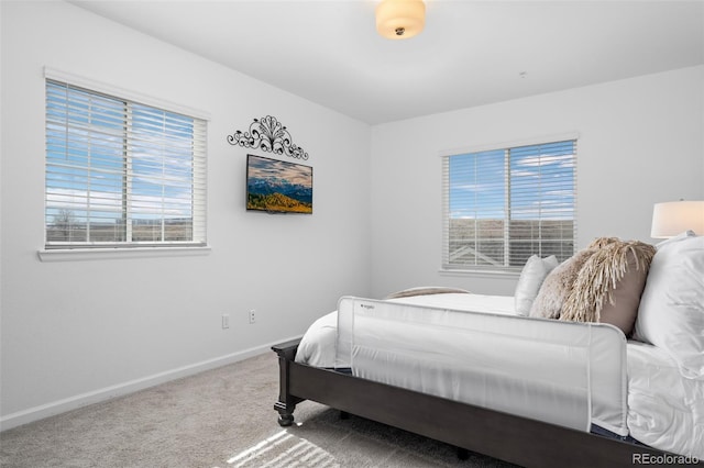 bedroom featuring baseboards and carpet floors