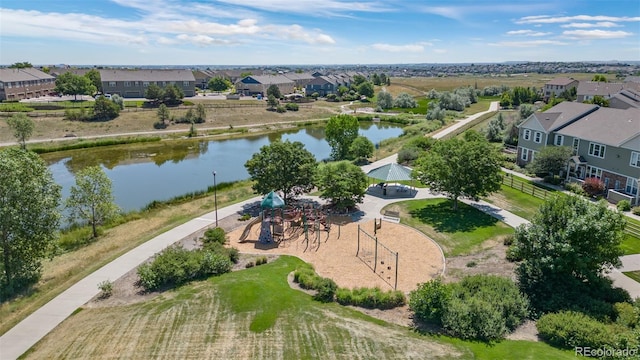 12753 Leyden St Unit C, Thornton, CO 80602 - aerial view of residential area featuring a nearby body of water and a community park